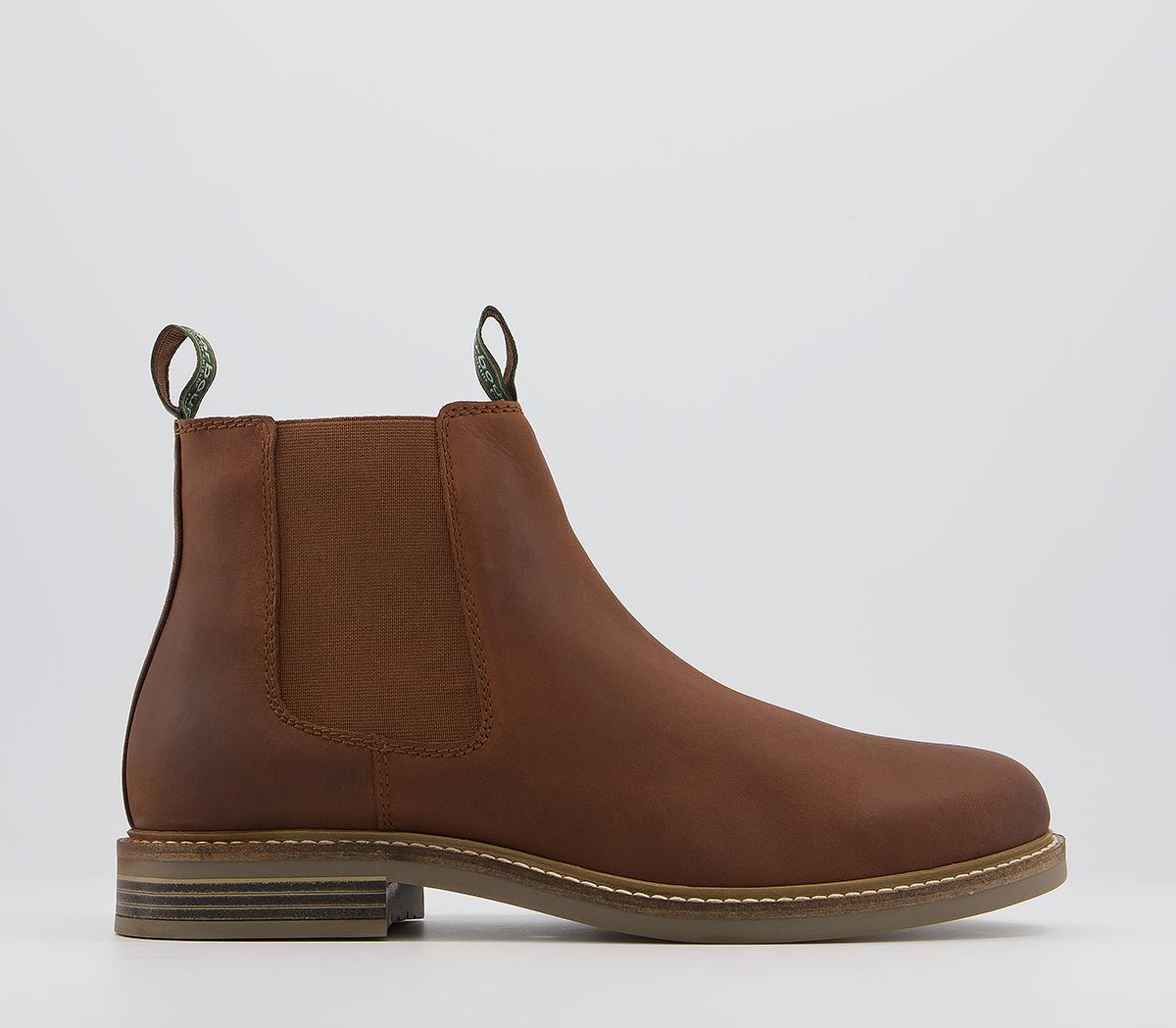 barbour farsley leather chelsea boots in tan