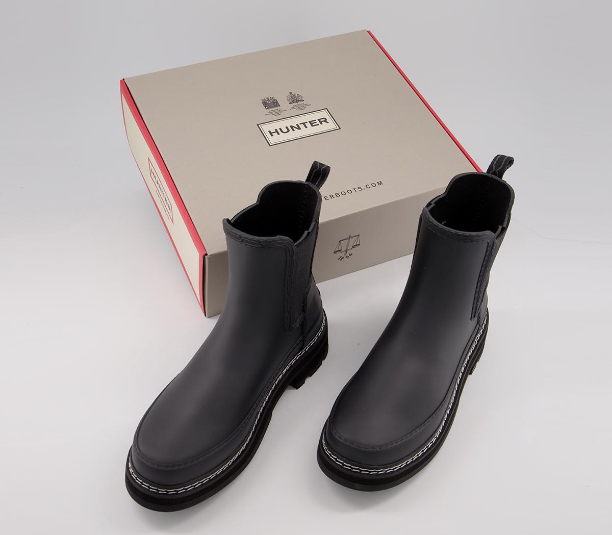 Hunter Refined Stitch Detail Chelsea Boots W Hunter Refined Stitch Detail Chelsea Boots W Black