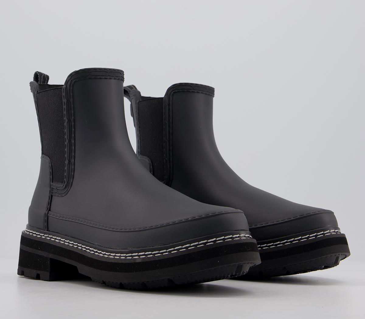 Hunter Refined Stitch Detail Chelsea Boots W Hunter Refined Stitch Detail Chelsea Boots W Black