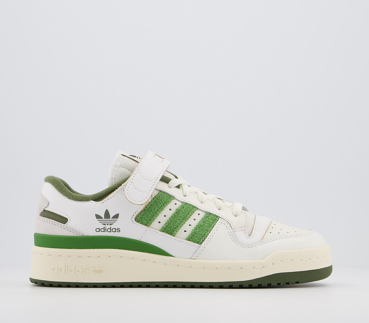 White and green adidas on sale trainers