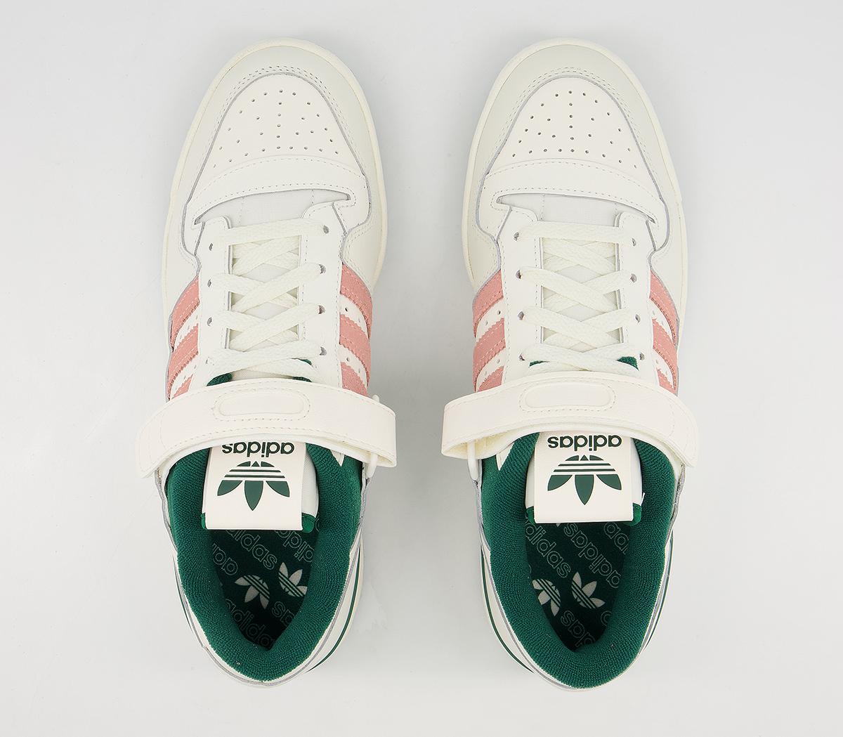adidas Forum 84 Low Trainers adidas Forum 84 Low Trainers Off White Peach Green