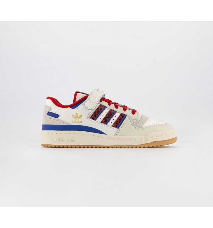 Adidas Forum 84 Low Trainers Off White Scarlet Collegiate Royal