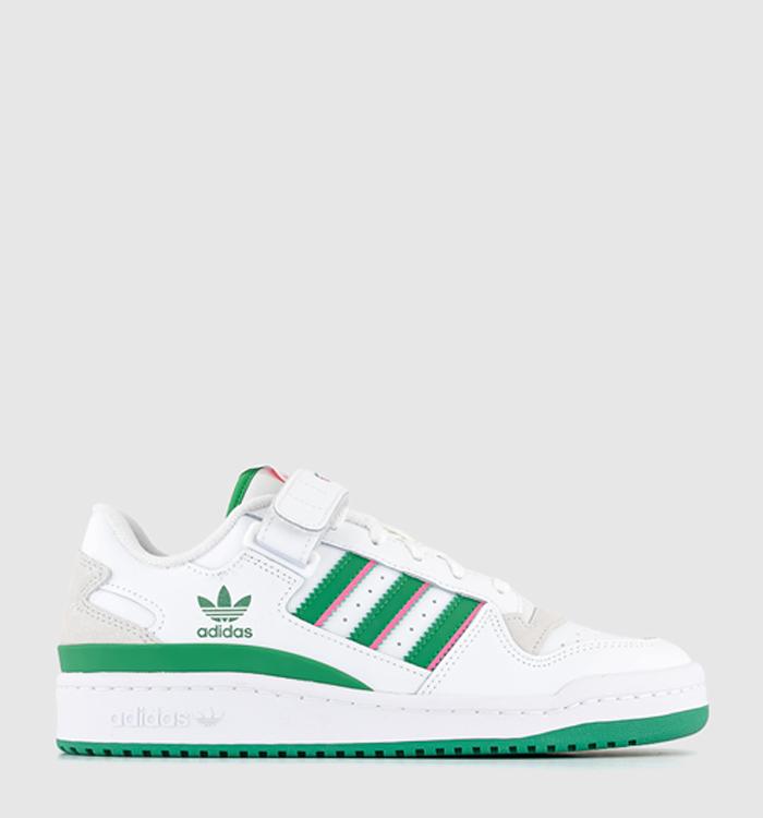 adidas Forum 84 Low Trainers White Greenlucid Pink