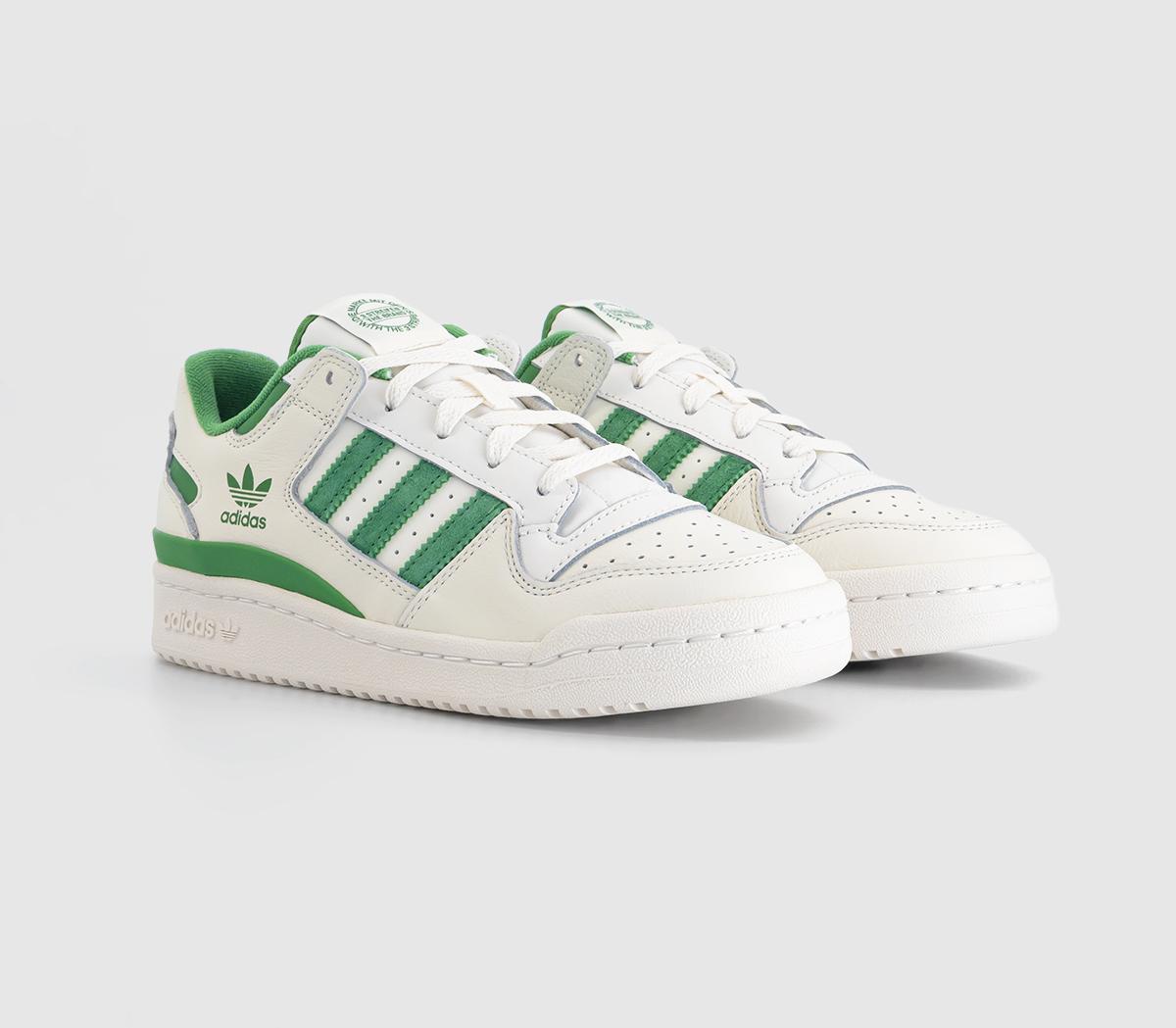 Adidas Forum 84 Low Trainers Cloud White Preloved Green, 6.5