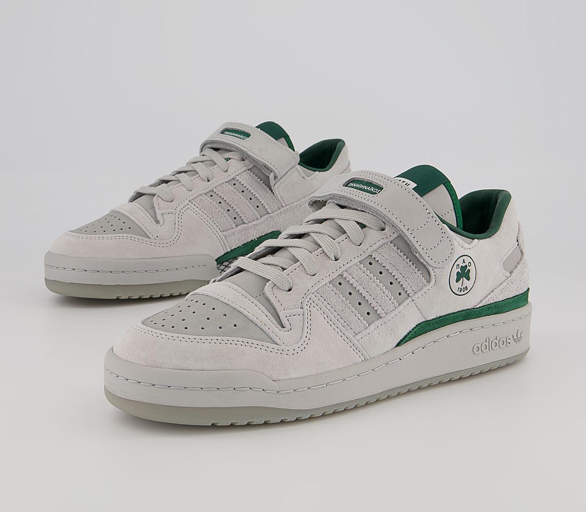 adidas Forum 84 Low Trainers adidas Forum 84 Low Trainers Panathinaikos Grey Dark Green