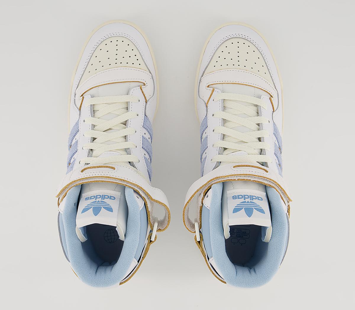 adidas Forum 84 Hi Trainers adidas Forum 84 Hi Trainers White Baby Blue