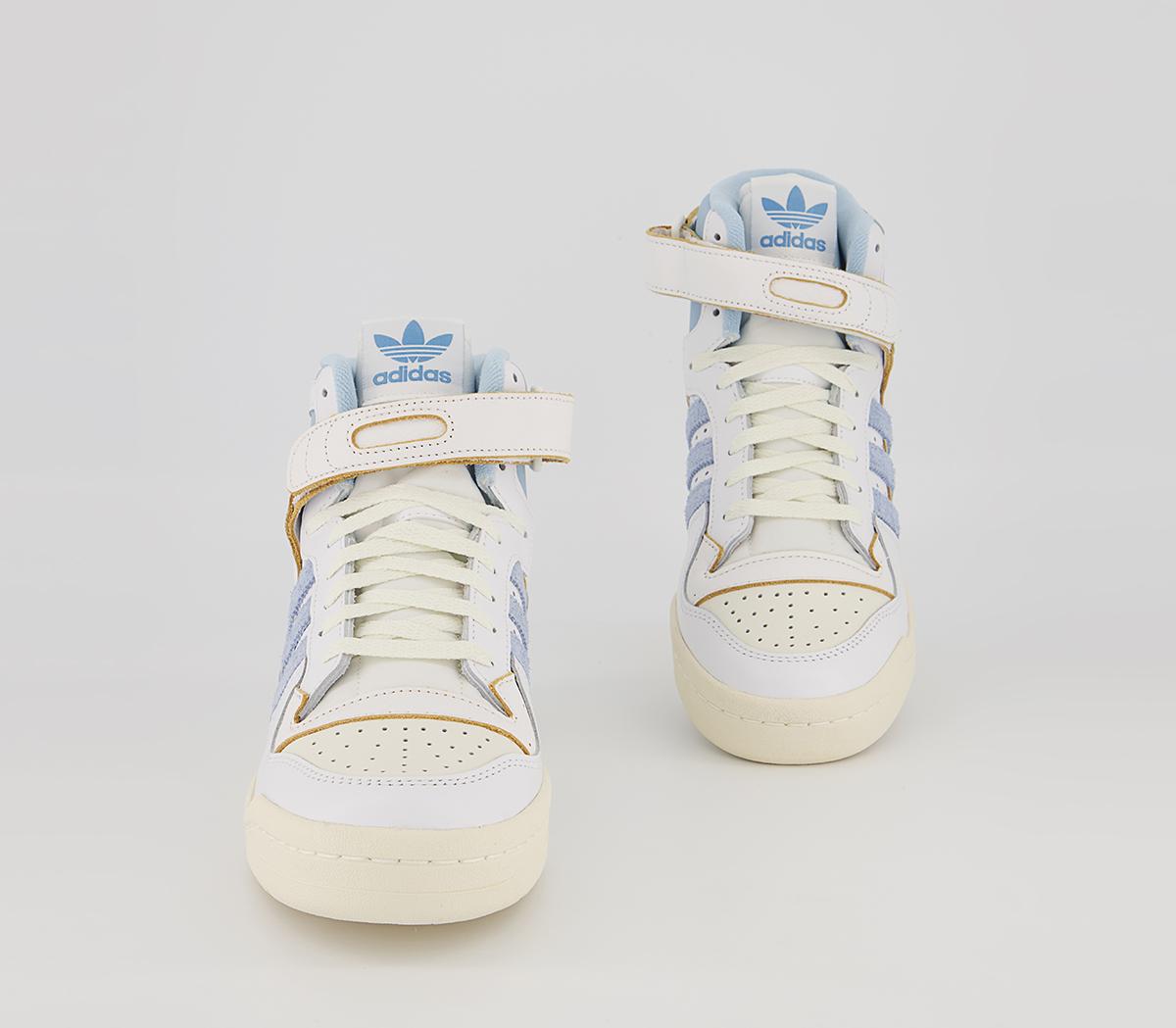 adidas Forum 84 Hi Trainers adidas Forum 84 Hi Trainers White Baby Blue