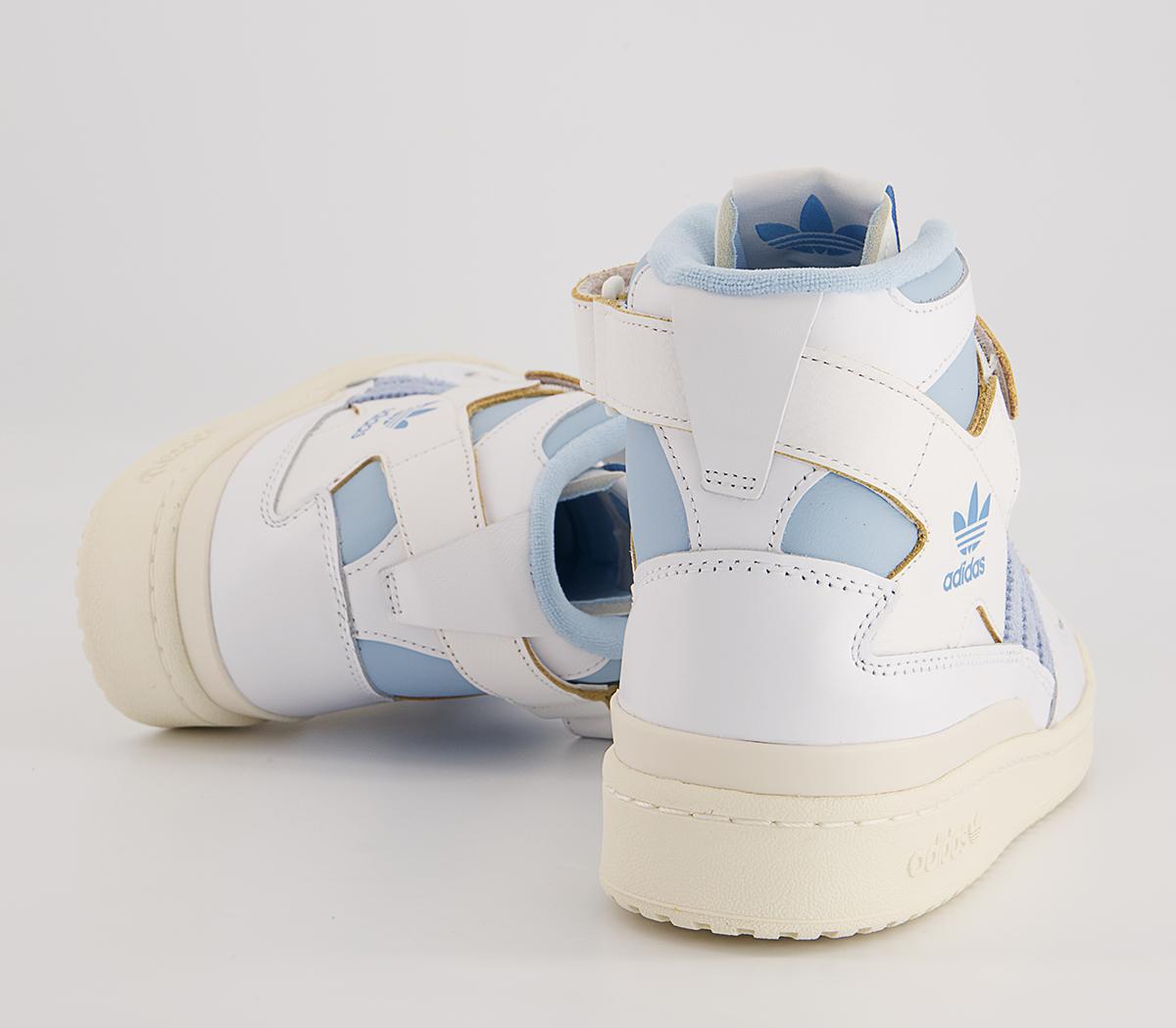 adidas Forum 84 Hi Trainers adidas Forum 84 Hi Trainers White Baby Blue