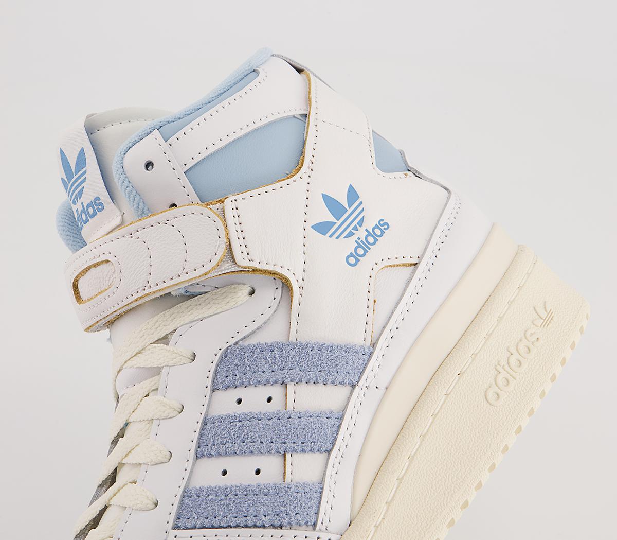 adidas Forum 84 Hi Trainers adidas Forum 84 Hi Trainers White Baby Blue