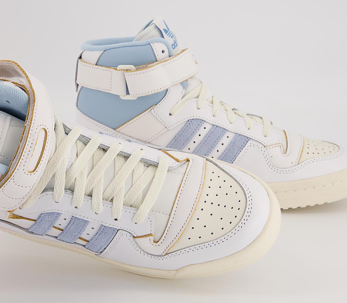 adidas Forum 84 Hi Trainers adidas Forum 84 Hi Trainers White Baby Blue