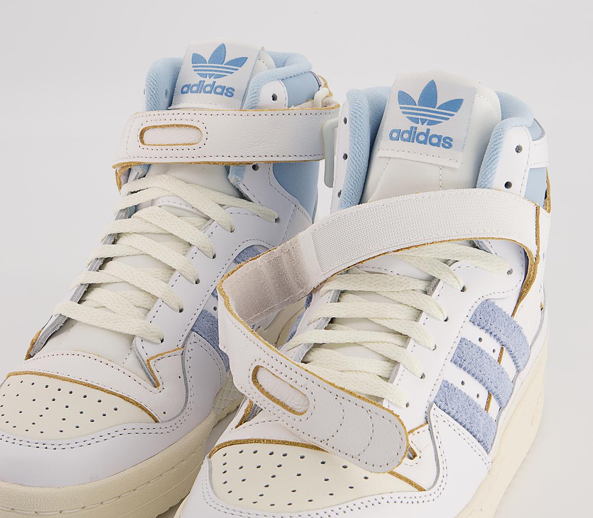 adidas Forum 84 Hi Trainers adidas Forum 84 Hi Trainers White Baby Blue