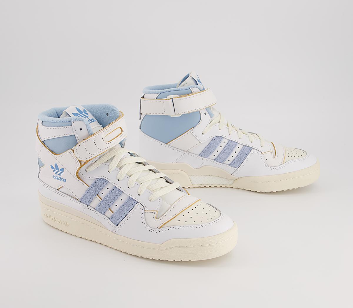 adidas Forum 84 Hi Trainers adidas Forum 84 Hi Trainers White Baby Blue