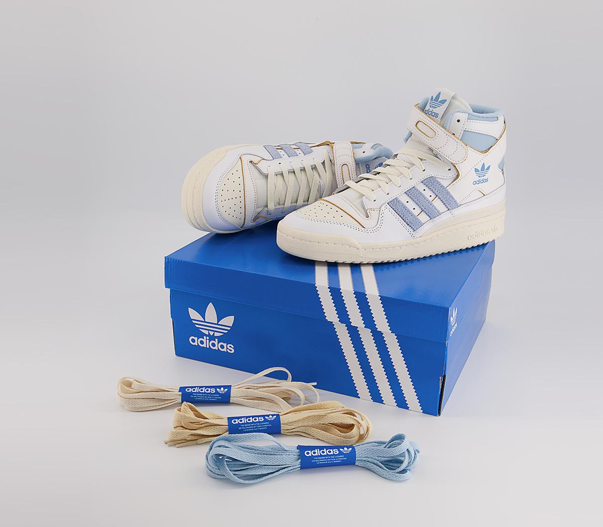 adidas Forum 84 Hi Trainers adidas Forum 84 Hi Trainers White Baby Blue