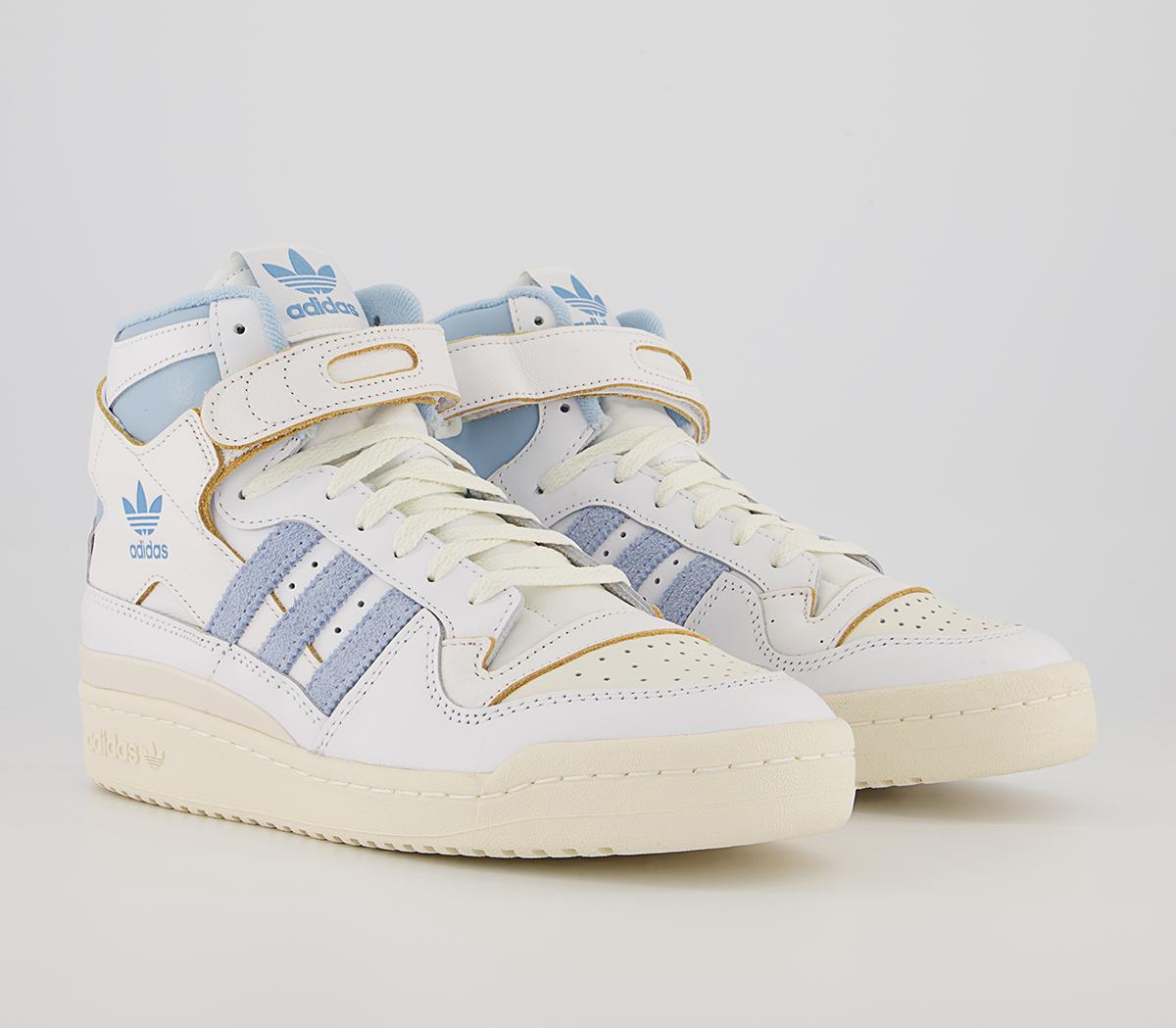 adidas Forum 84 Hi Trainers adidas Forum 84 Hi Trainers White Baby Blue