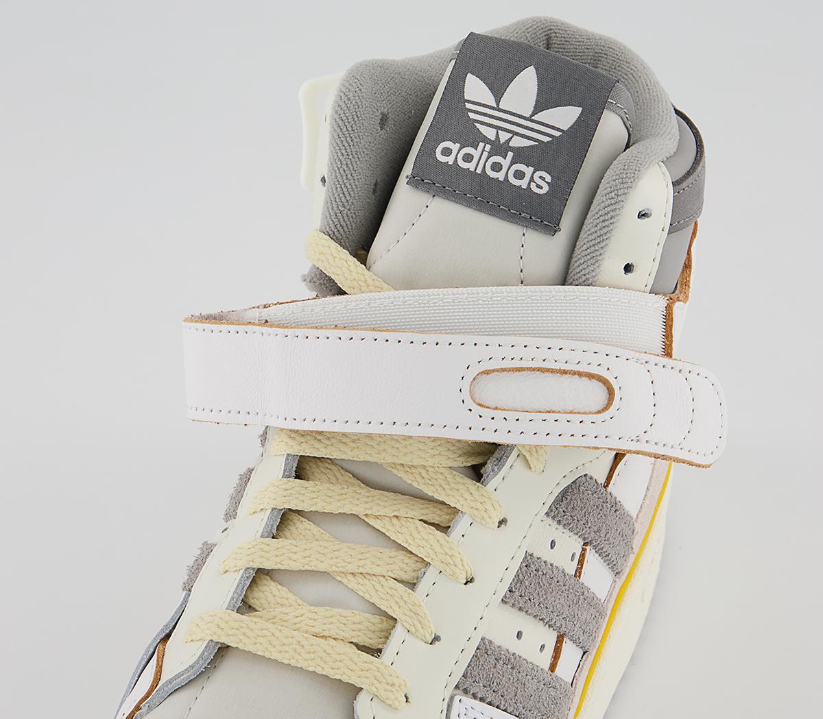 adidas Forum 84 Hi Trainers adidas Forum 84 Hi Trainers White Mgh Solid Grey Yellow