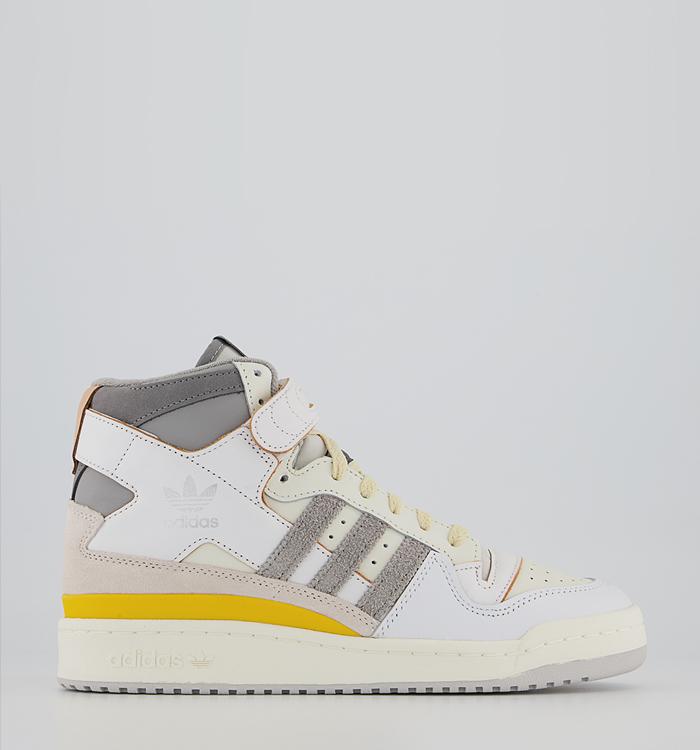 adidas Forum 84 Hi Trainers White Mgh Solid Grey Yellow
