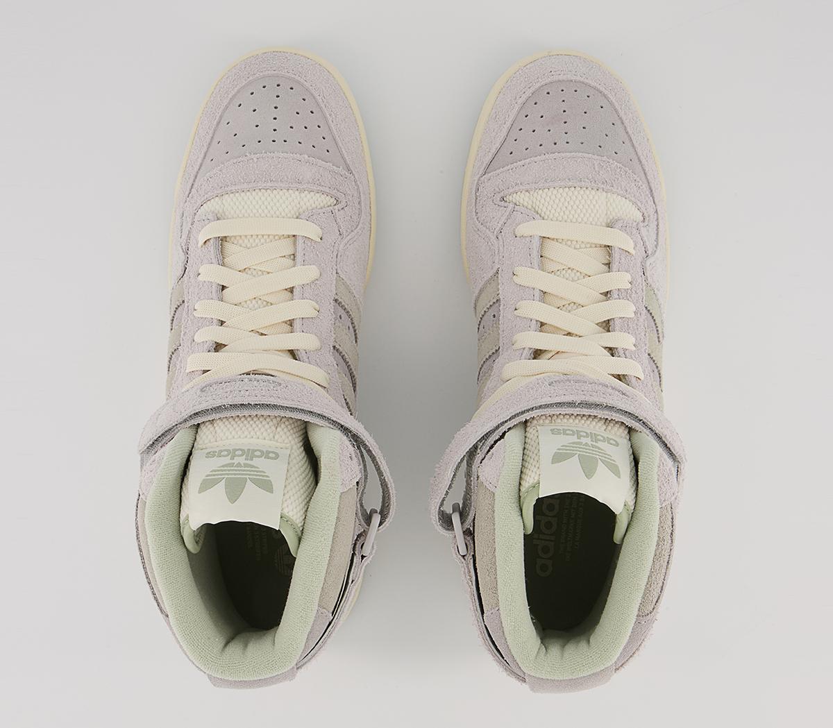 adidas Forum 84 Hi Trainers adidas Forum 84 Hi Trainers Grey Two Halo Green Off White