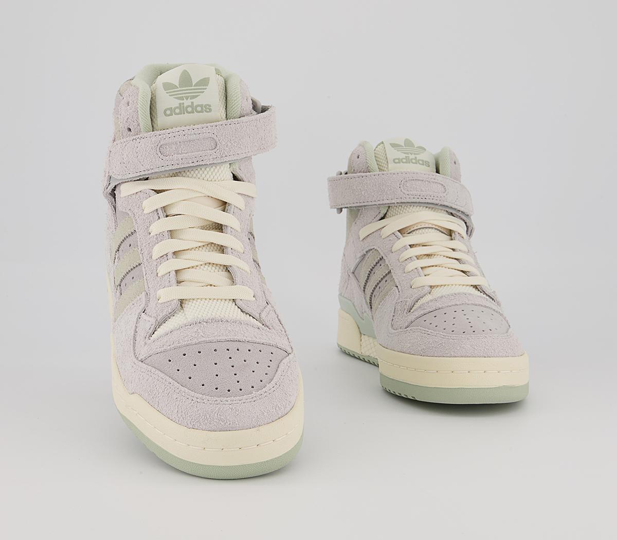 adidas Forum 84 Hi Trainers adidas Forum 84 Hi Trainers Grey Two Halo Green Off White