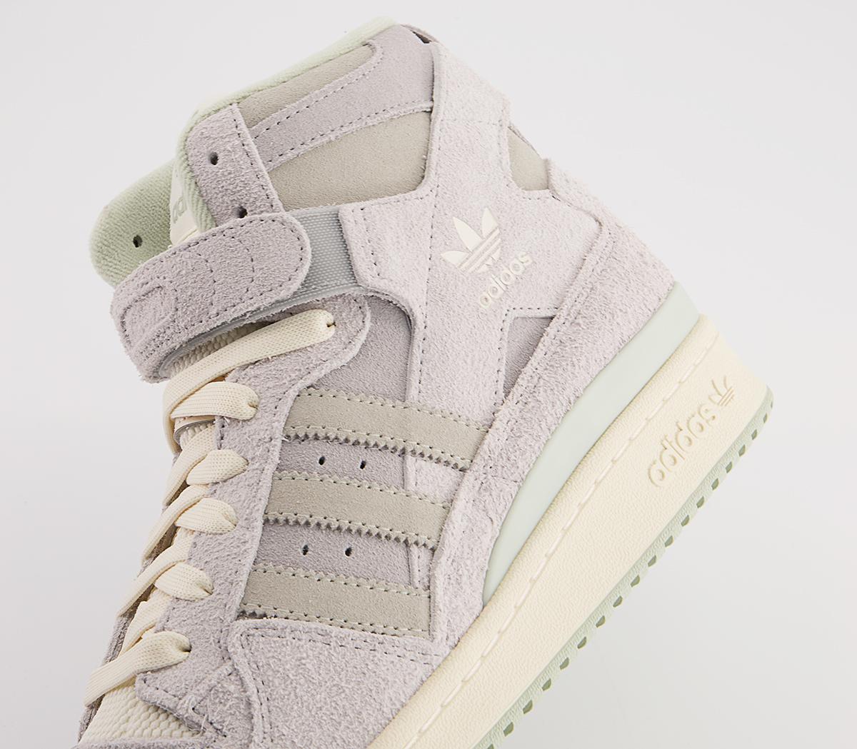 adidas Forum 84 Hi Trainers adidas Forum 84 Hi Trainers Grey Two Halo Green Off White