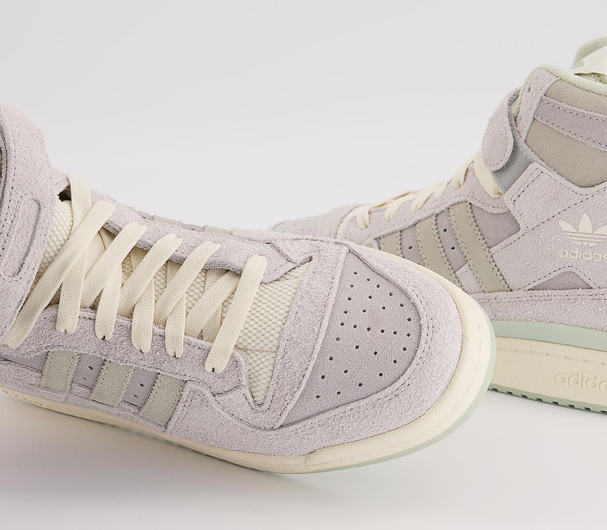 adidas Forum 84 Hi Trainers adidas Forum 84 Hi Trainers Grey Two Halo Green Off White