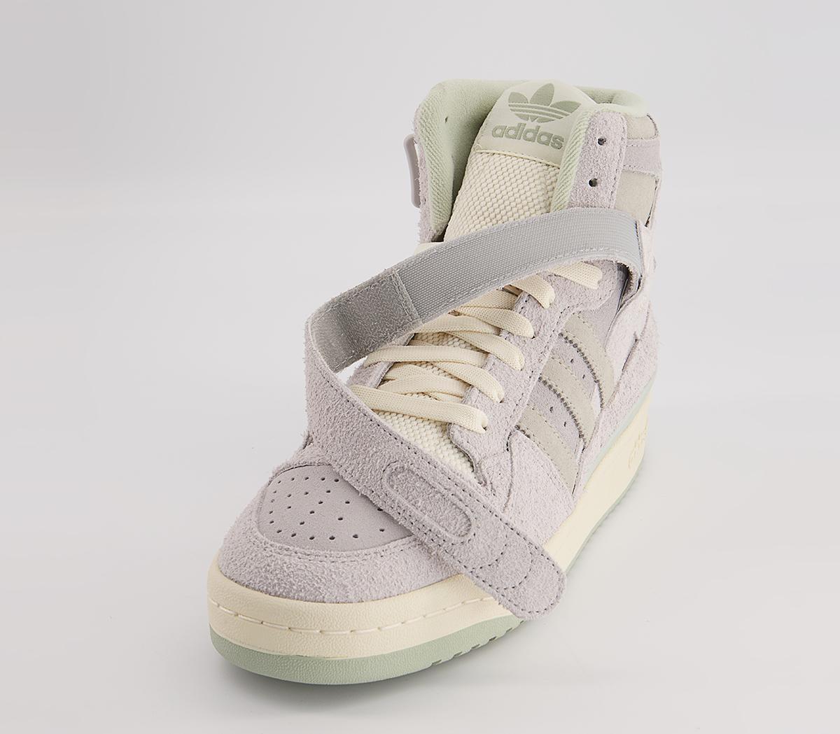 adidas Forum 84 Hi Trainers adidas Forum 84 Hi Trainers Grey Two Halo Green Off White