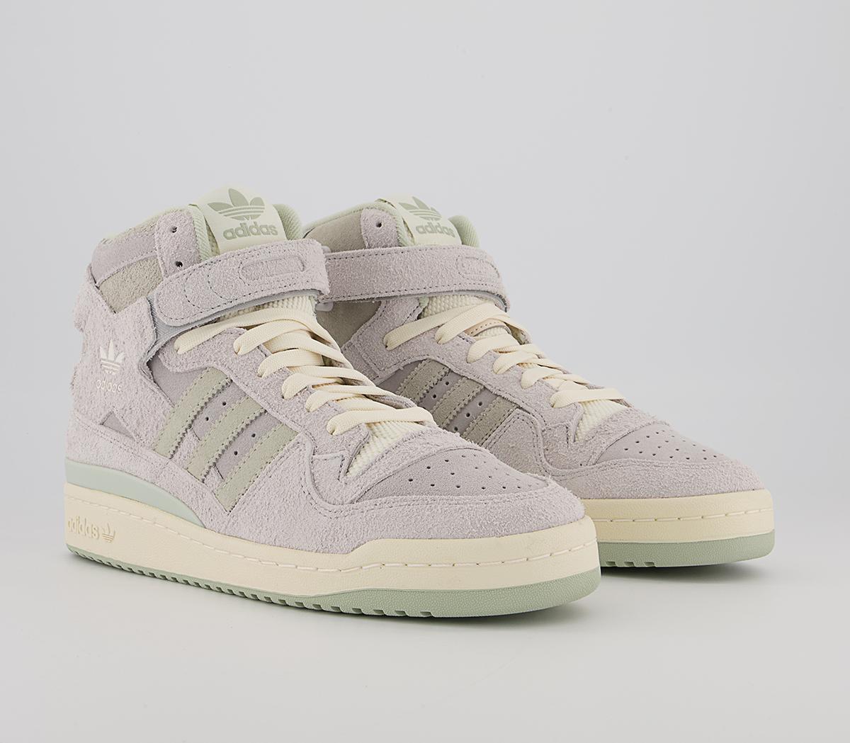 adidas Forum 84 Hi Trainers adidas Forum 84 Hi Trainers Grey Two Halo Green Off White