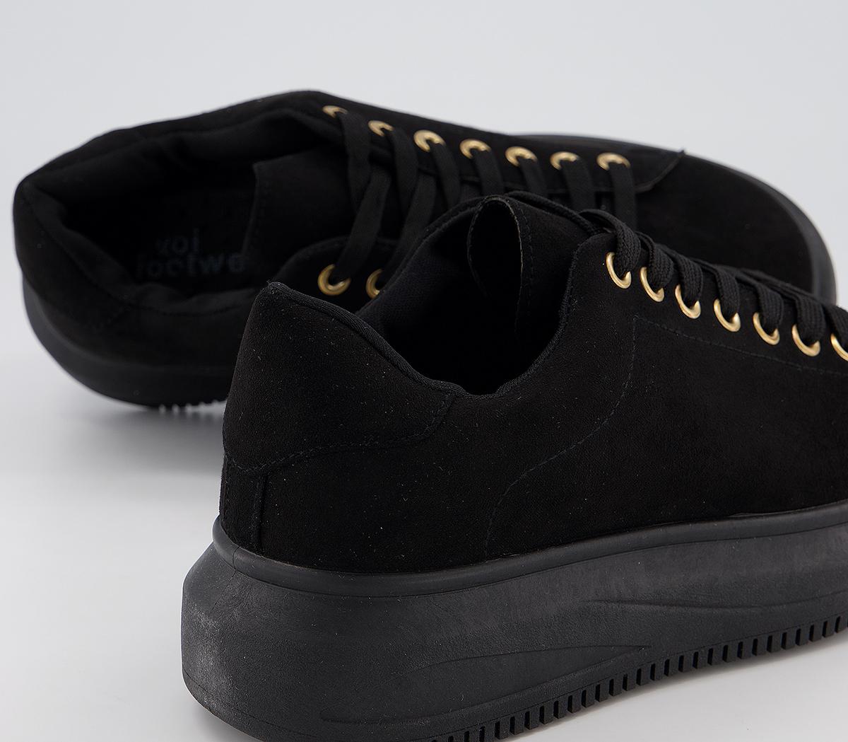 Koi Footwear Koi Chunky Trainers Vegan Black Flat Shoes for Women