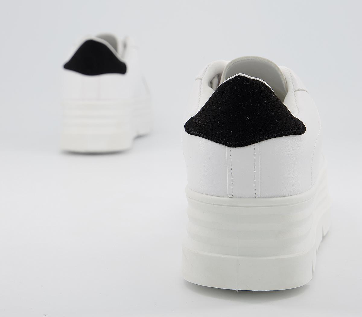 Koi Footwear Koi Platform Trainers Vegan White Flat Shoes for Women