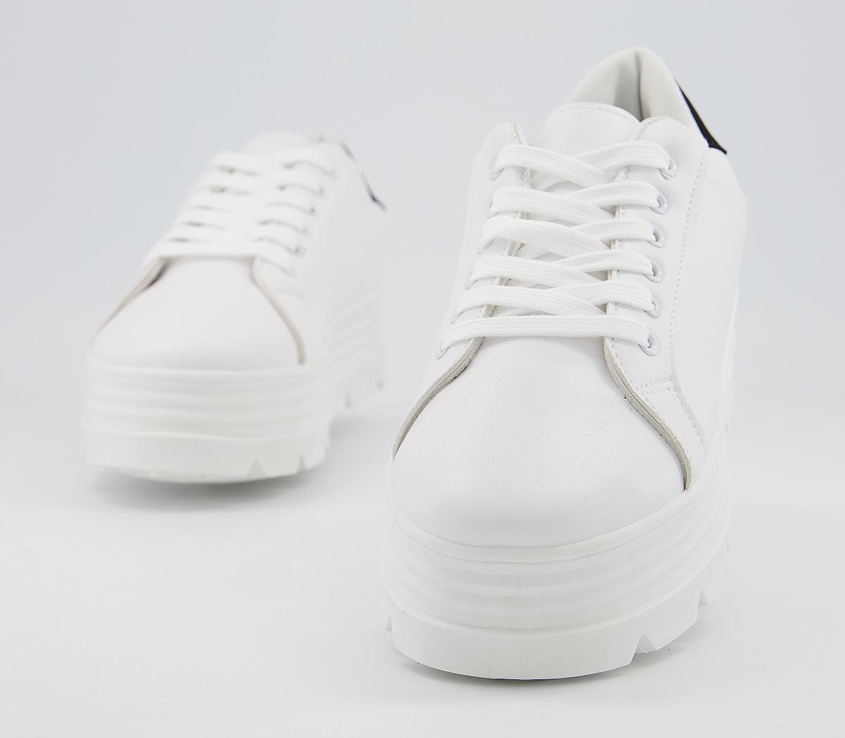 Koi Footwear Koi Platform Trainers Vegan White Flat Shoes for Women