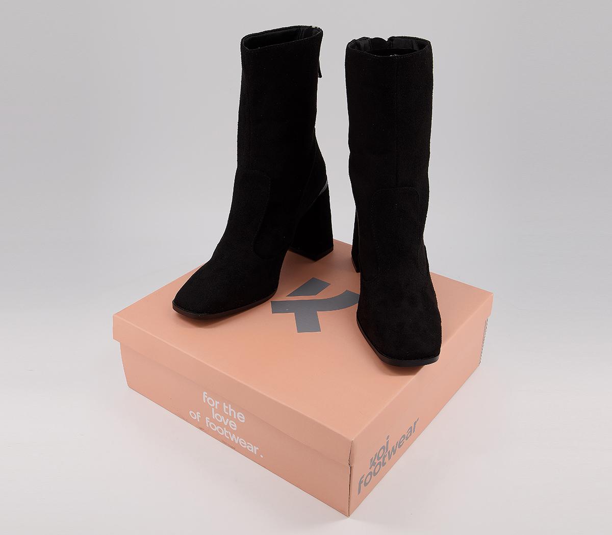 Koi Footwear Back Zip Boots Koi Footwear Back Zip Boots Black