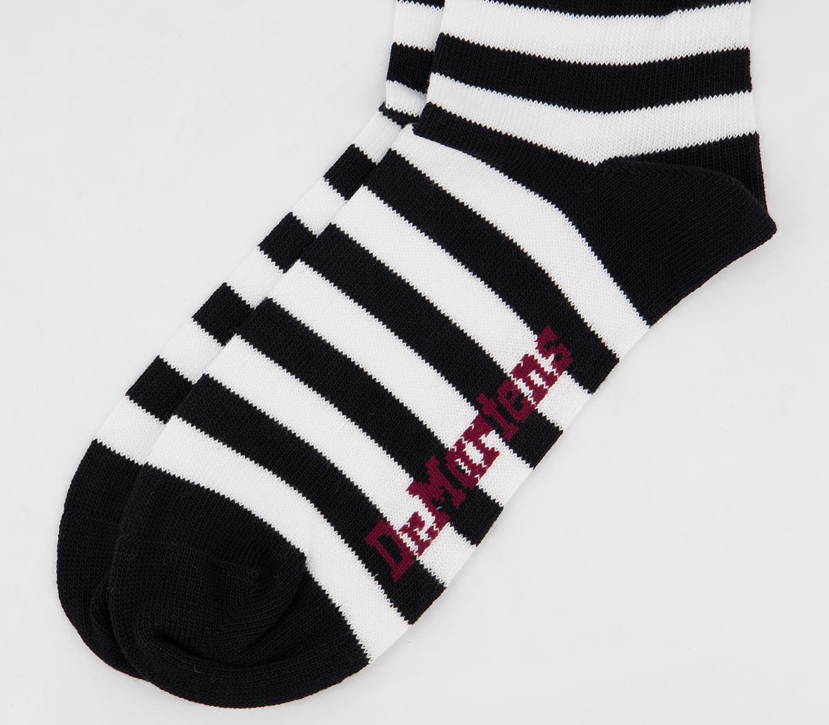 Dr. MartensStripe SockWhite Black