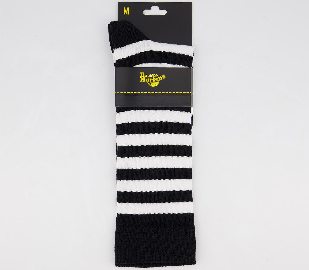 Dr. MartensStripe SockWhite Black