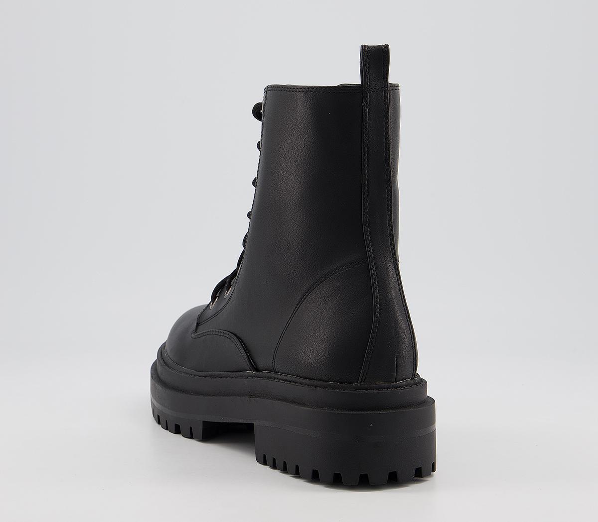 Raid Obey Chunky Lace Boot Black Women's Ankle Boots