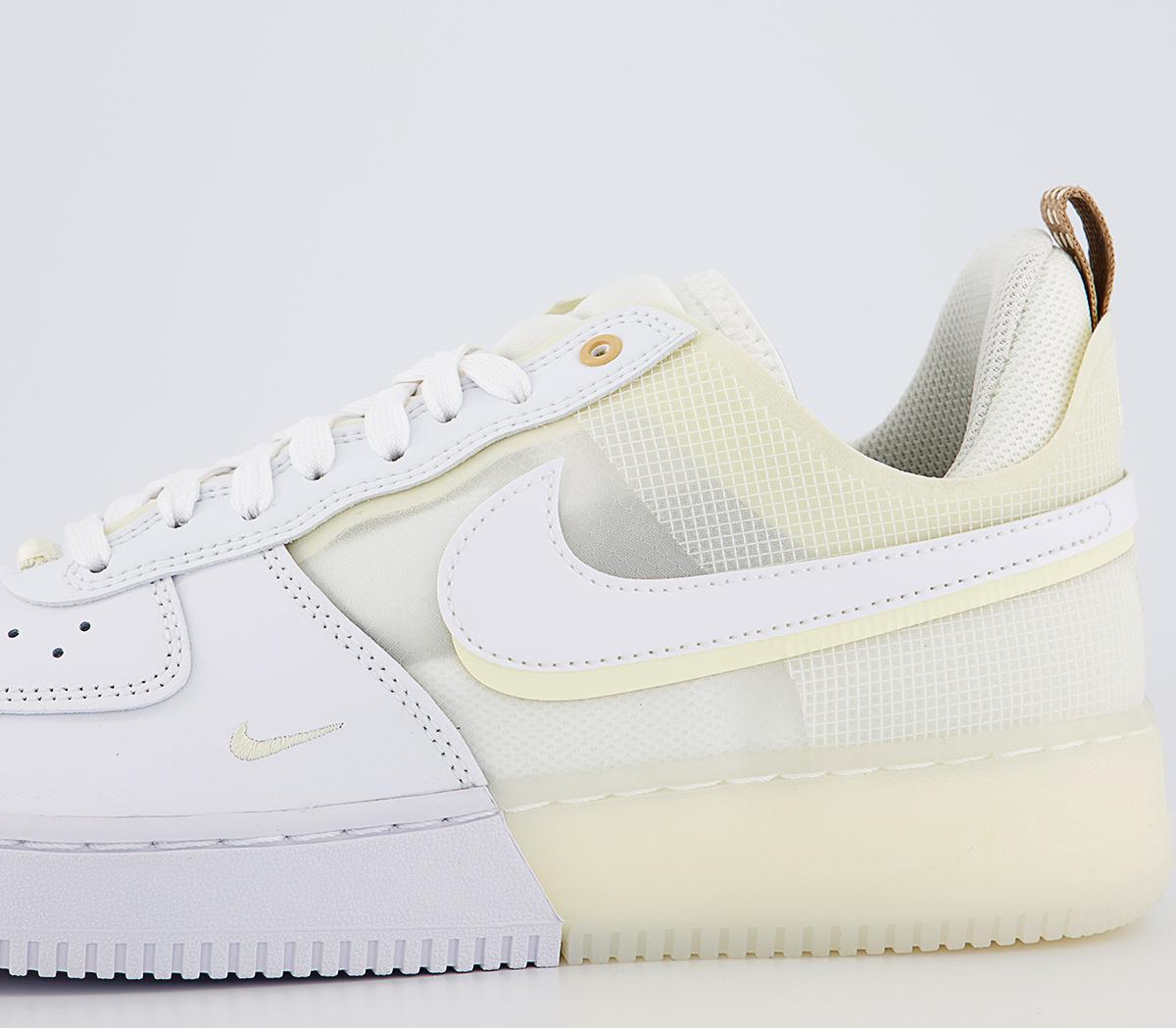 Nike Air Force 1 React Trainers Nike Air Force 1 React Trainers White Coconut Milk Iron Ore