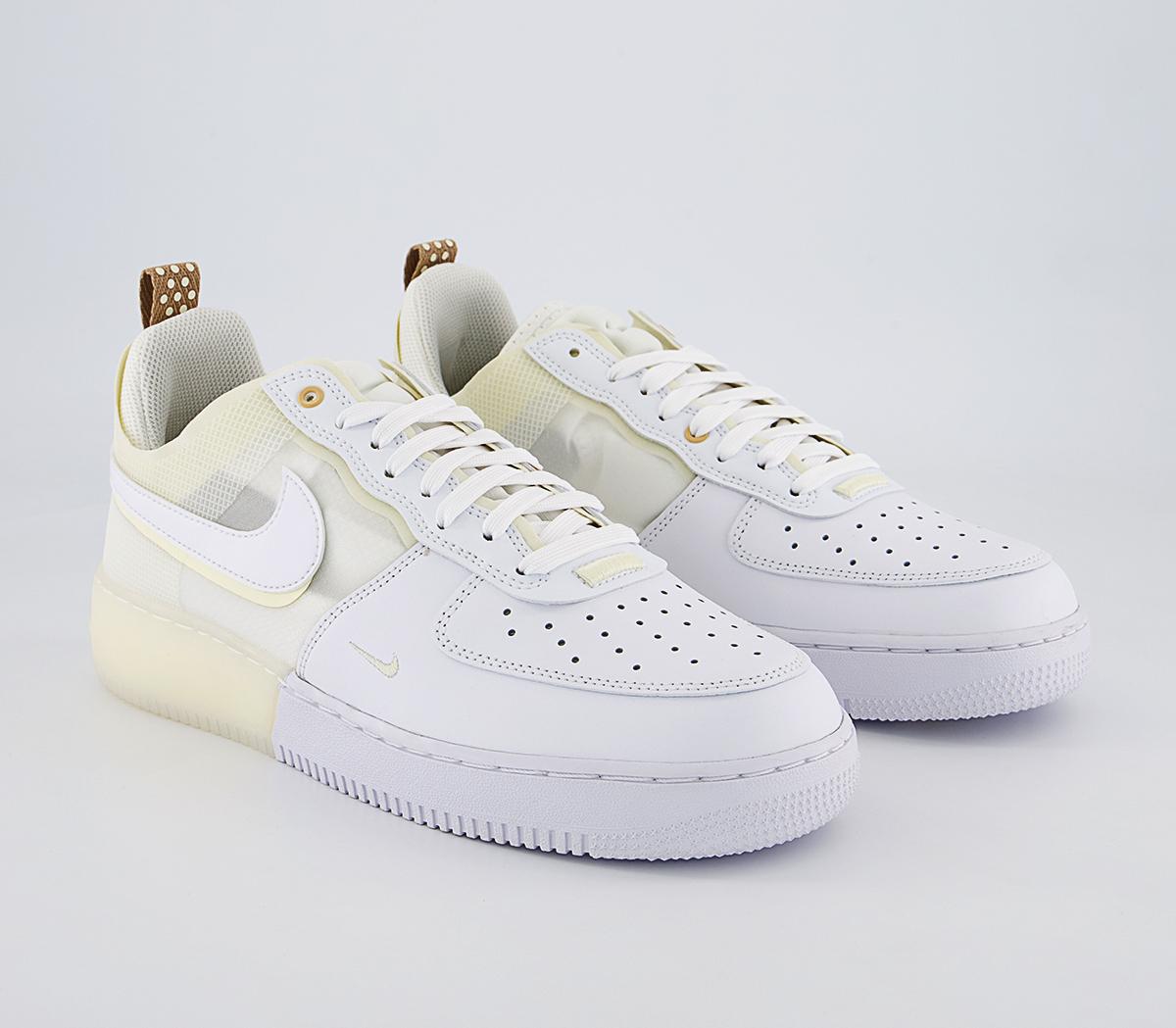 Nike Air Force 1 React Trainers Nike Air Force 1 React Trainers White Coconut Milk Iron Ore