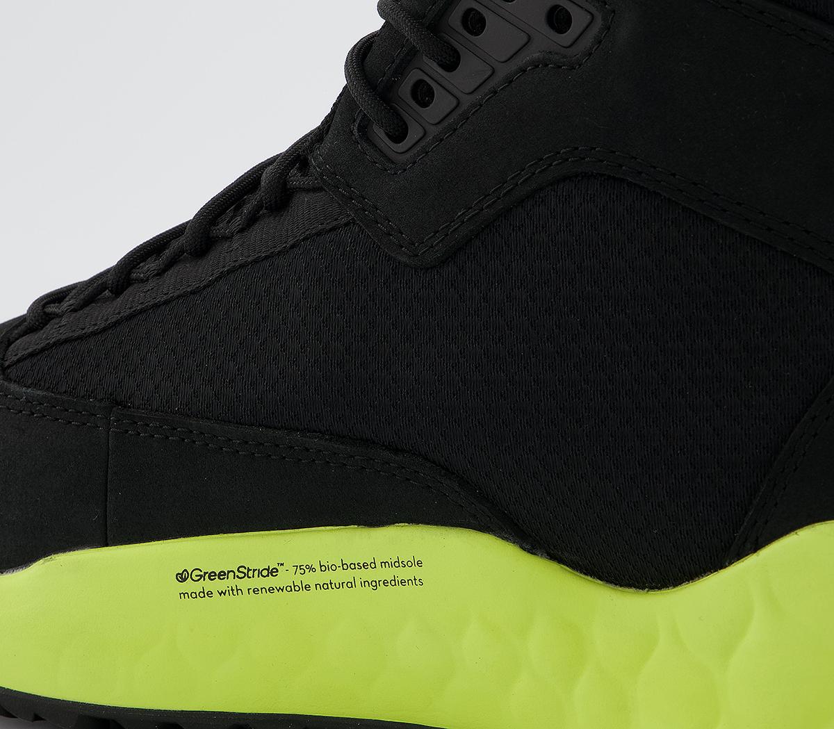 TimberlandSolar Wave Mid TrainersBlack Nubuck And Lime