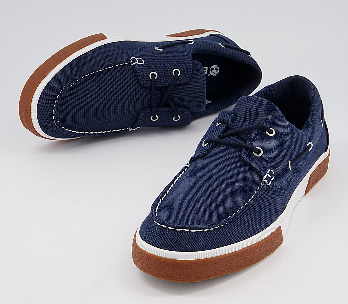 Timberland Unionwharf 2.0 Earth Keeper Boat Shoes Navy Canvas - Men's ...