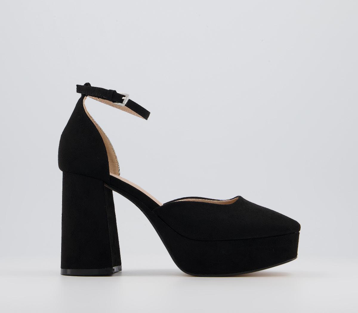 Square on sale black heels