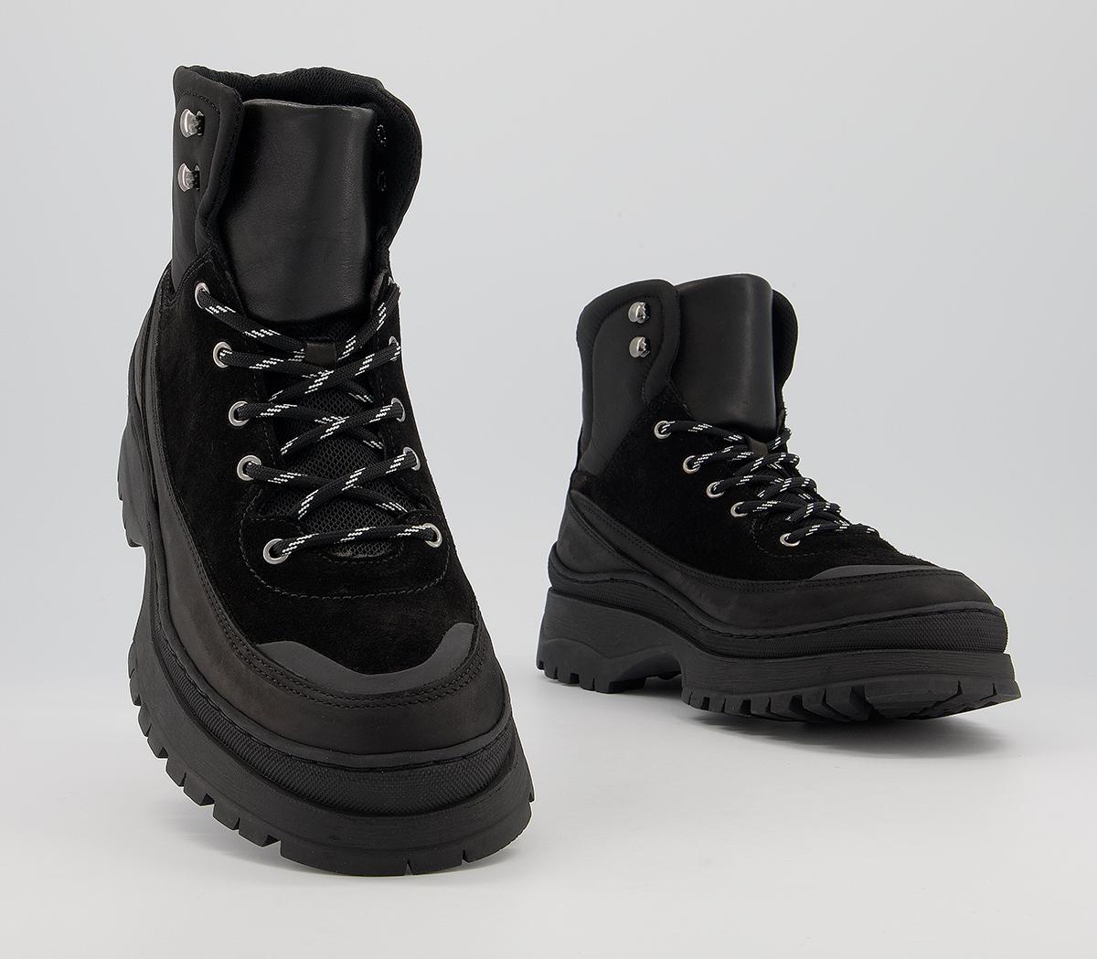 OFFICEBernard Hiker BootsBlack Leather