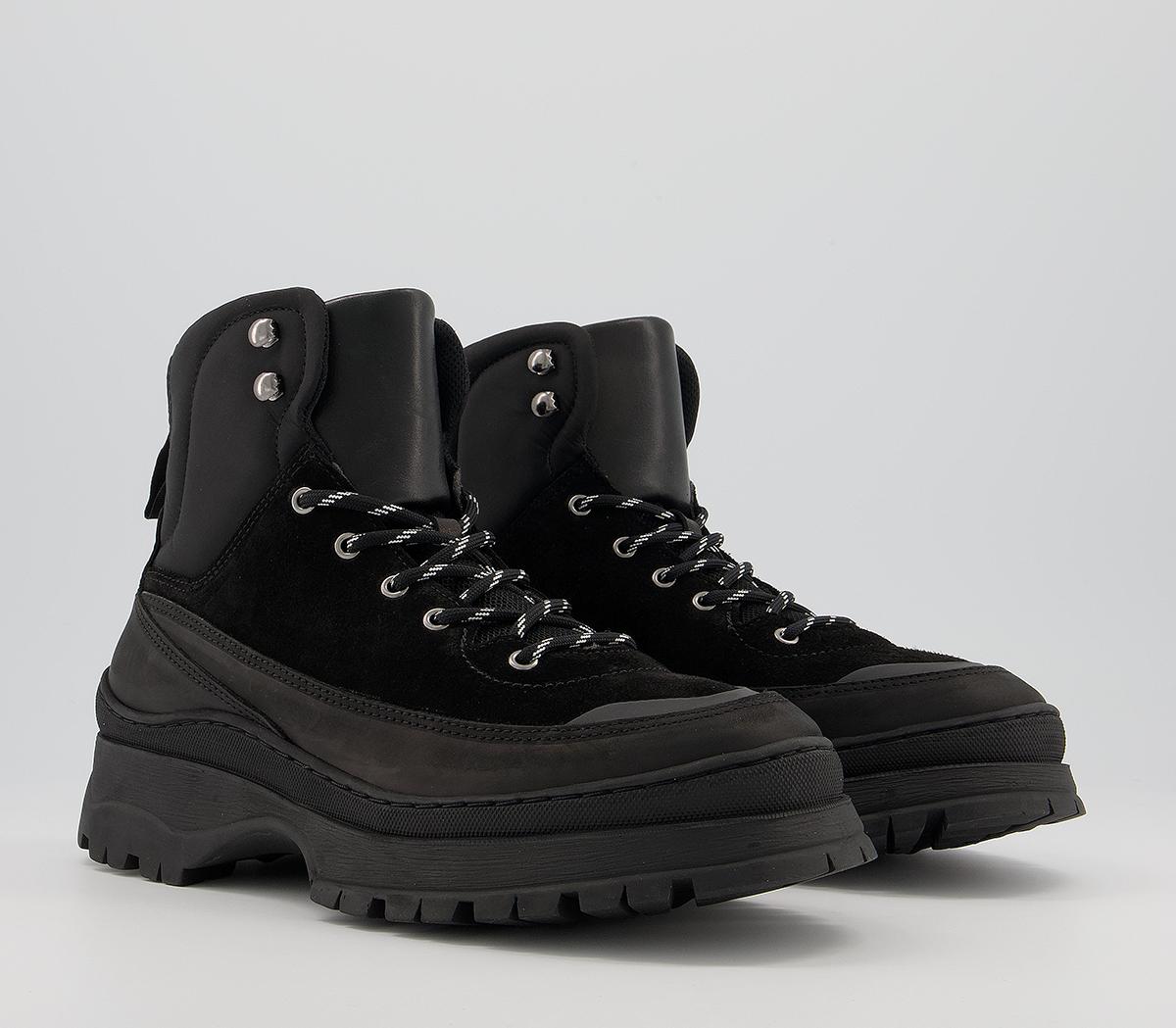 OFFICEBernard Hiker BootsBlack Leather