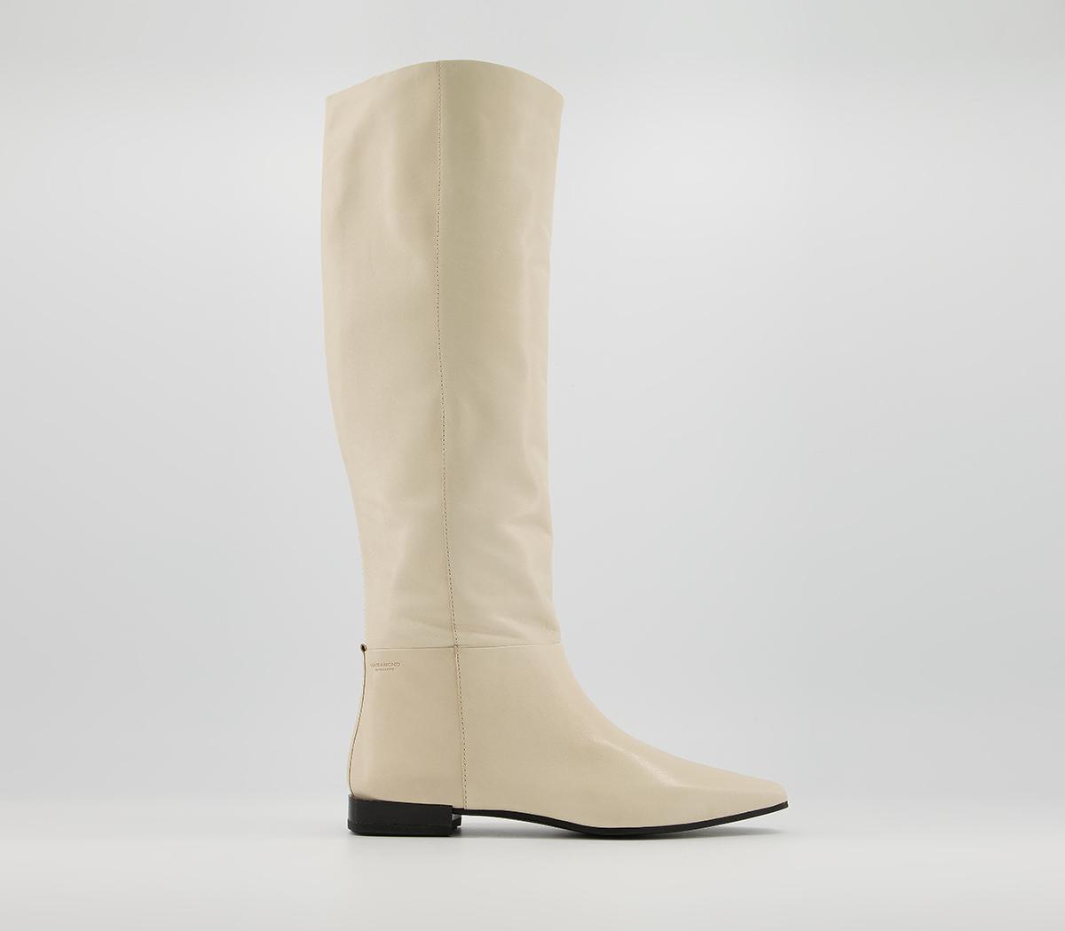 Vagabond Shoemakers Lene Knee High Boots Off White - Women's Knee