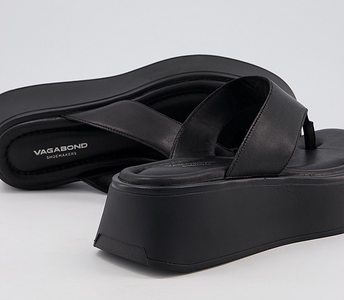 Vagabond Shoemakers Courtney Toe Thong Sandals Black - Women's Sandals