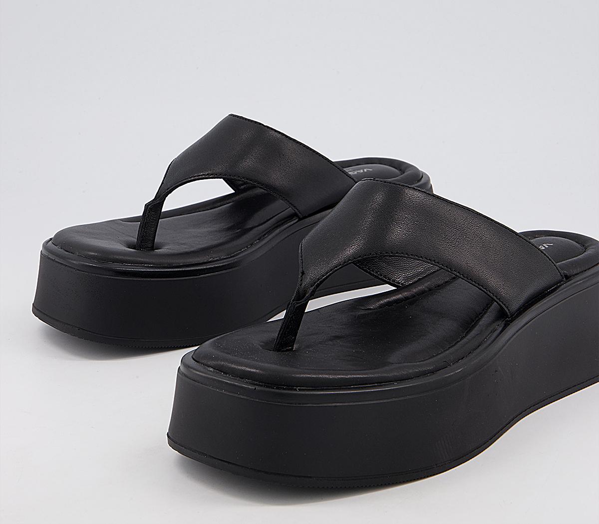 Vagabond Shoemakers Courtney Toe Thong Sandals Black - Women's Sandals