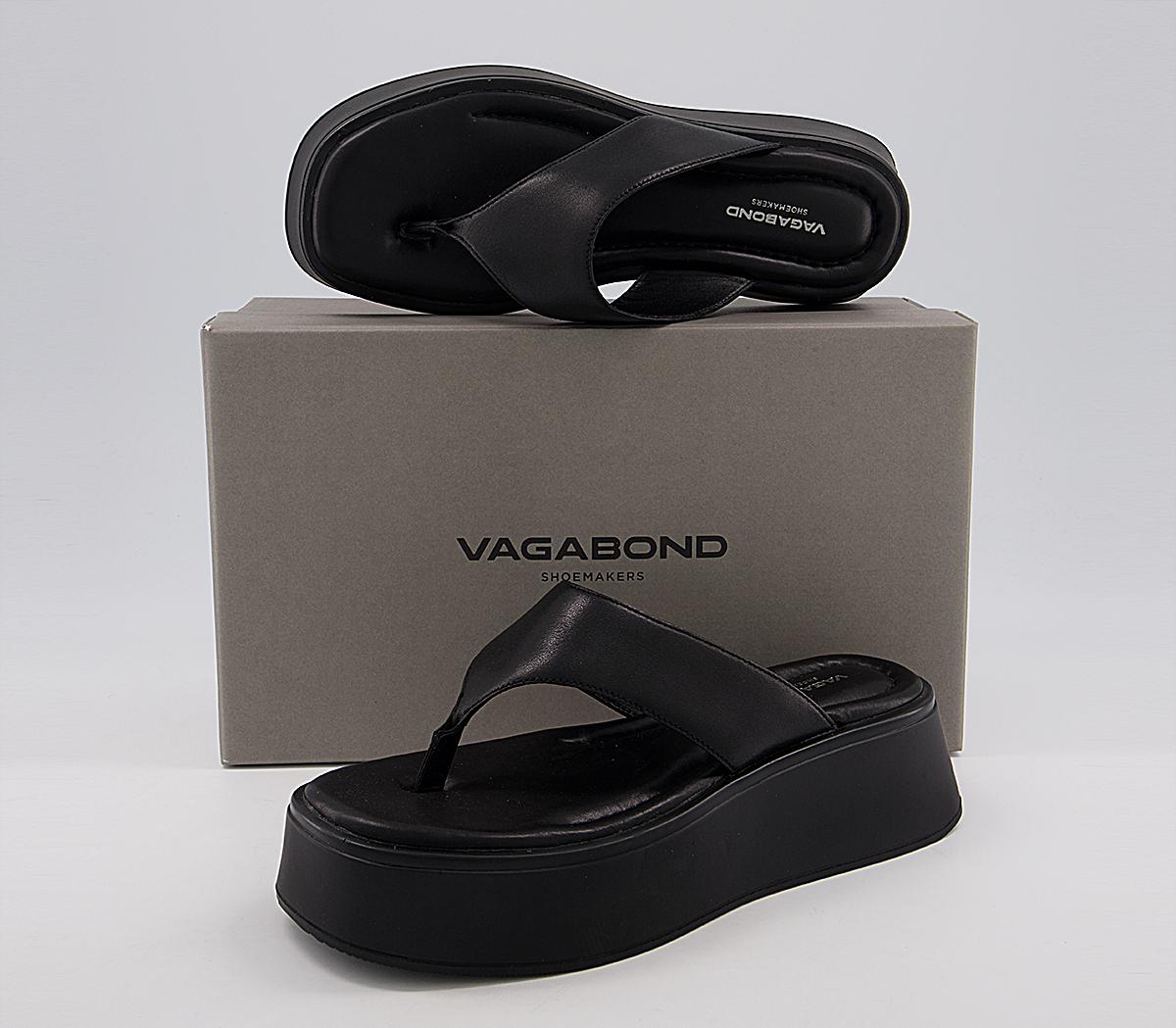 Vagabond Shoemakers Courtney Toe Thong Sandals Black - Women's Sandals
