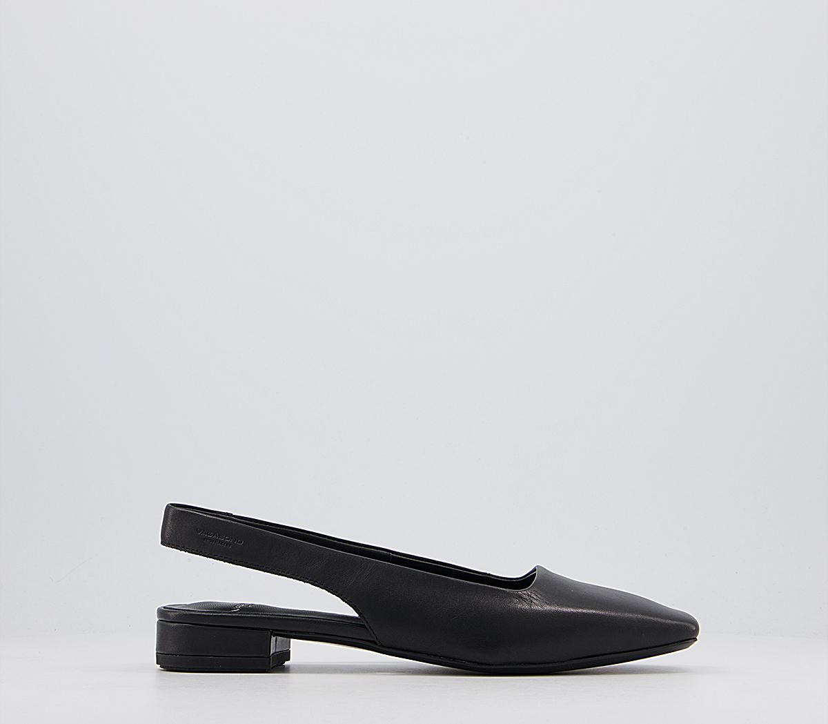 Vagabond Shoemakers Layla Slingback Flats Black - Women's Work Shoes