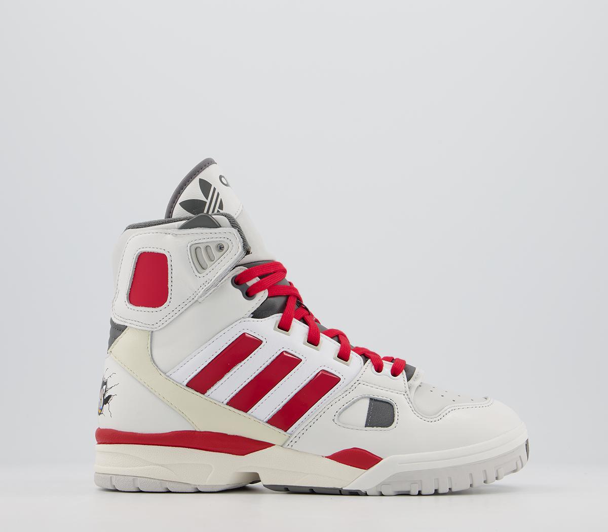 adidas Torsion Artillery Hi Trainers Kid Cudi Crystal White Scarlet Off White Men s Trainers