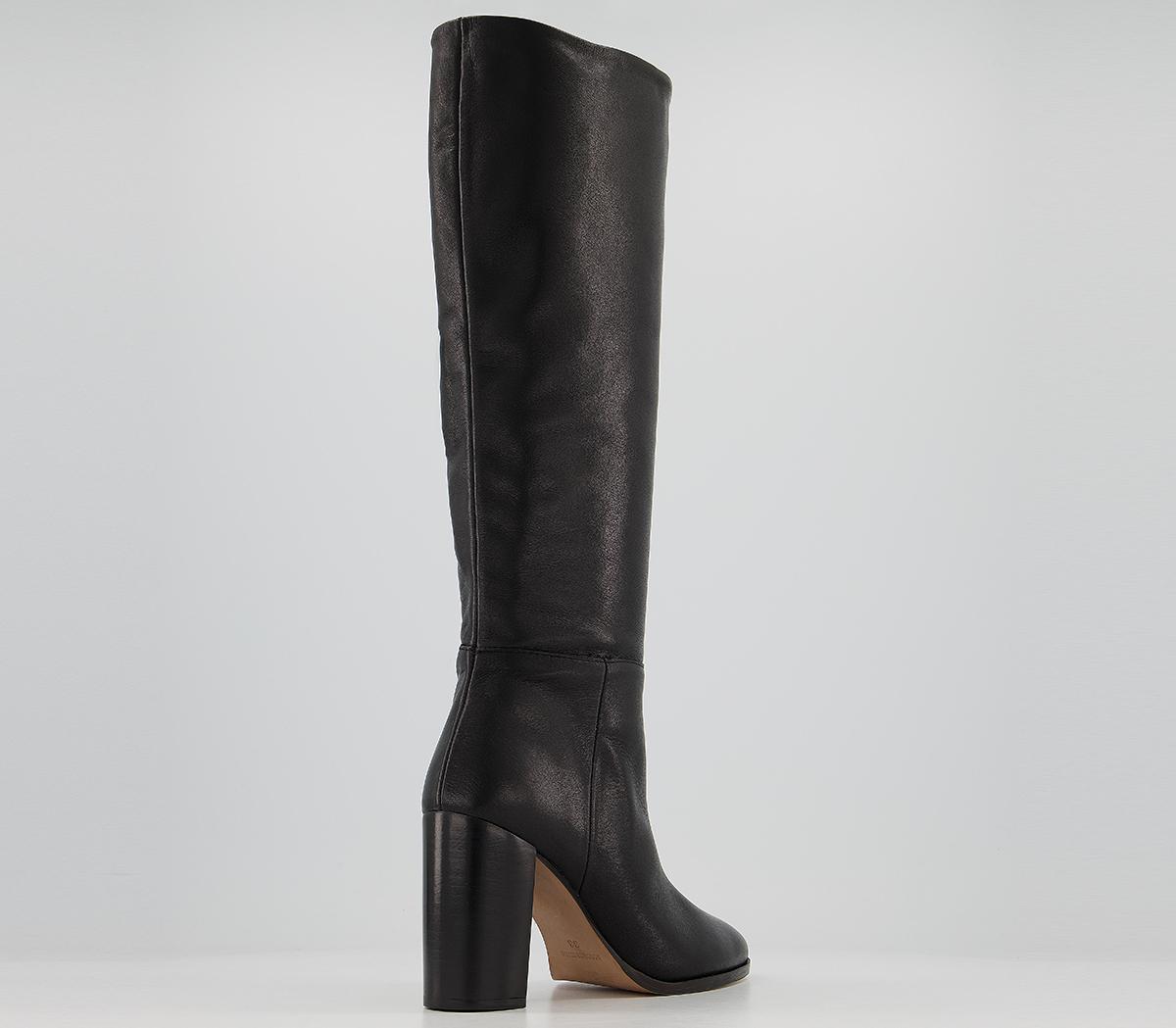 Office Kaitlyn - Block Heel Knee Boots Office Kaitlyn - Block Heel Knee Boots Black Leather