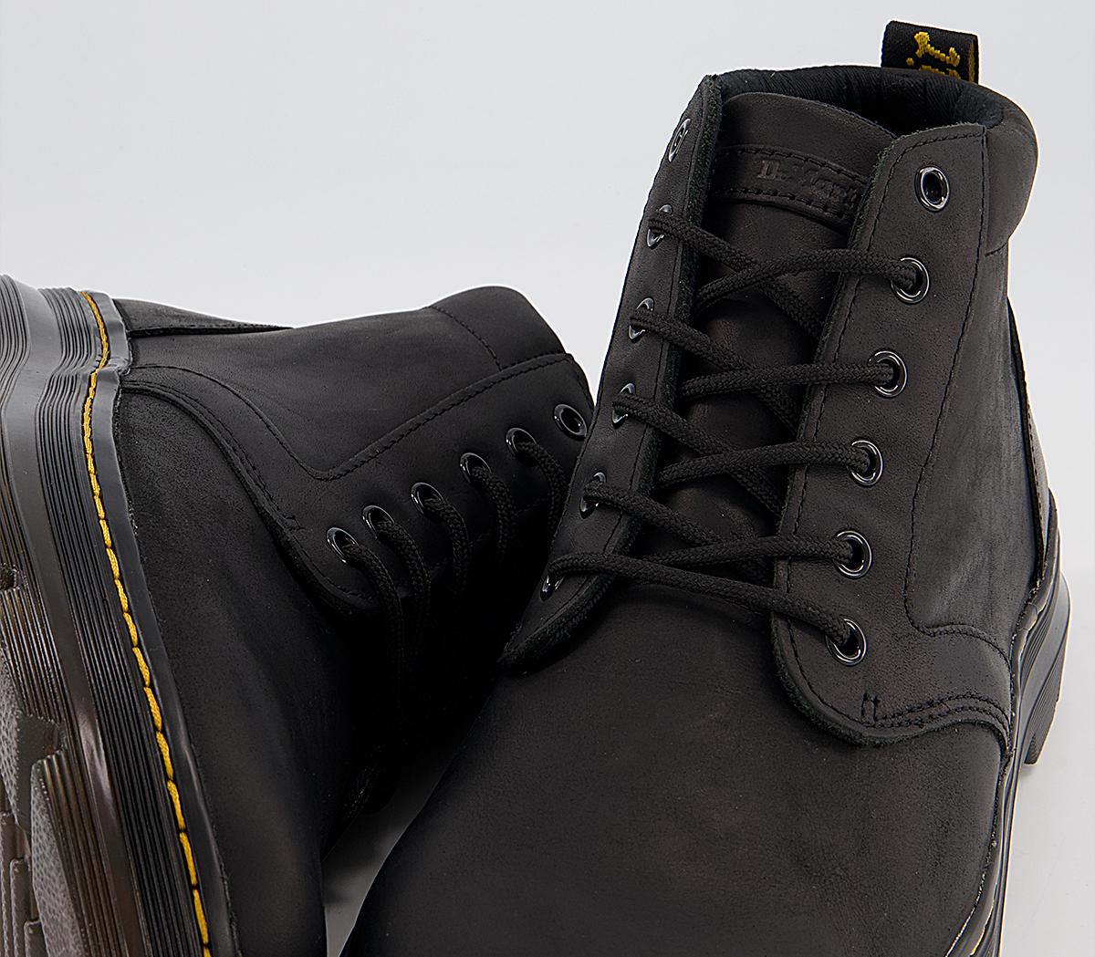 Martens Bonny Leather Boots Black Wyoming Men's Casual Shoes