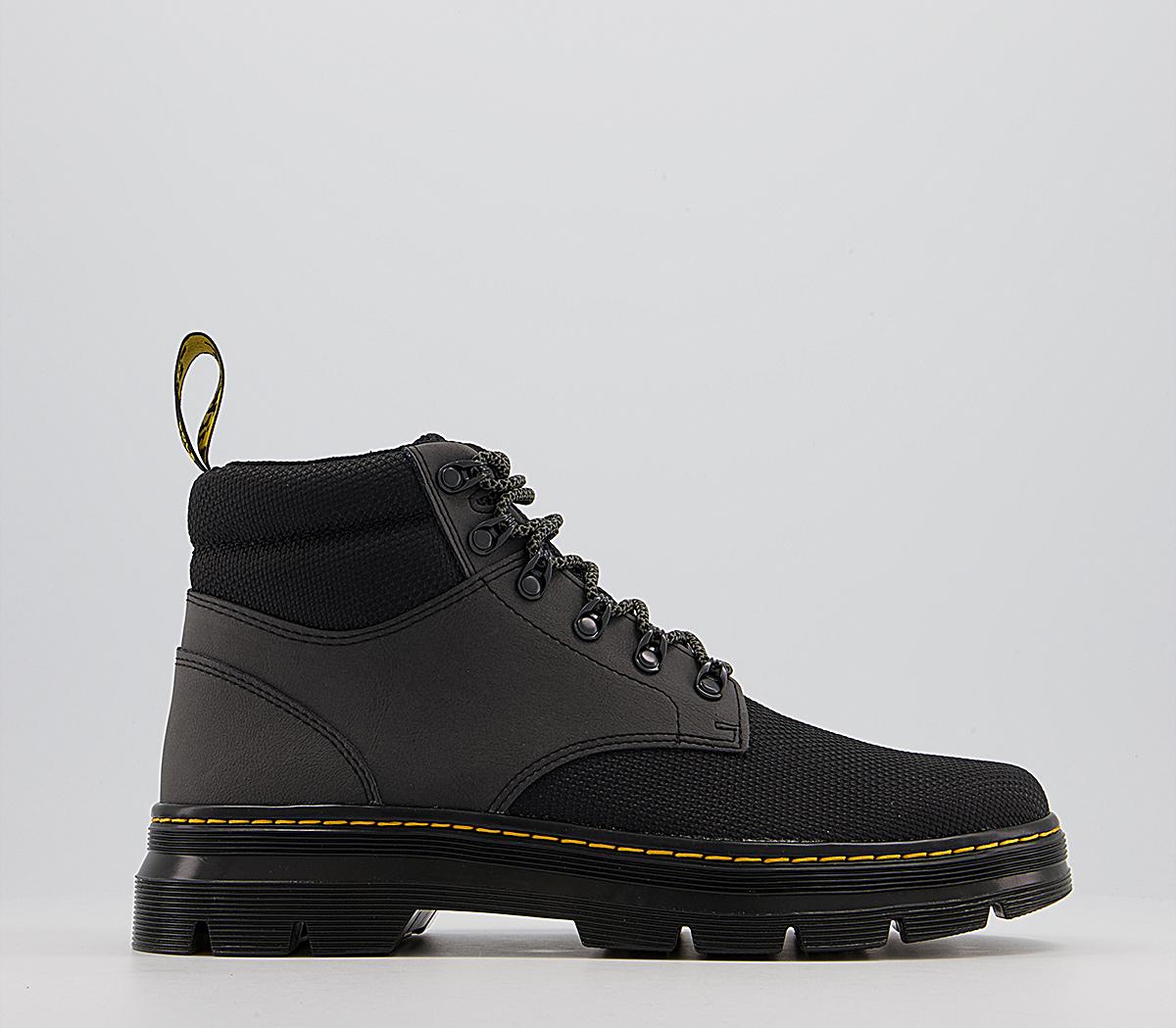Dr. Martens Rakim 6 Eye Boots Black Leather - Men's Casual Shoes