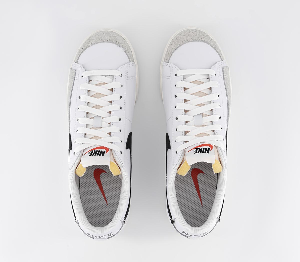 NikeBlazer Low Platform TrainersWhite Black Sail Team Orange
